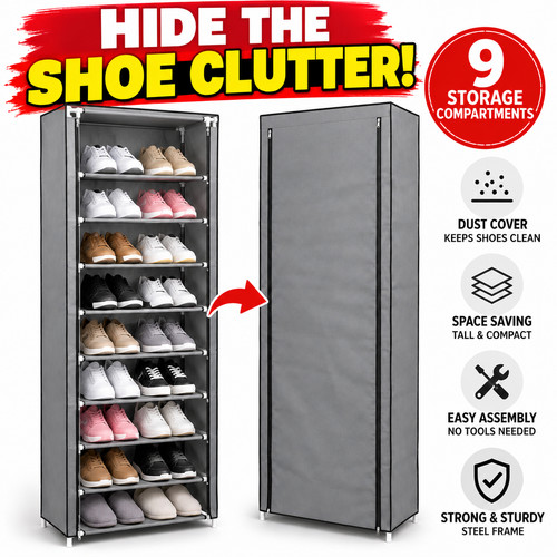 Shoe rack with - shoe, space