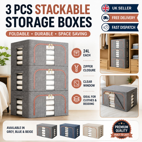 3pcs folding storage box - 3pcs,
