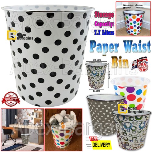 Round paper waste dust bin - waste,