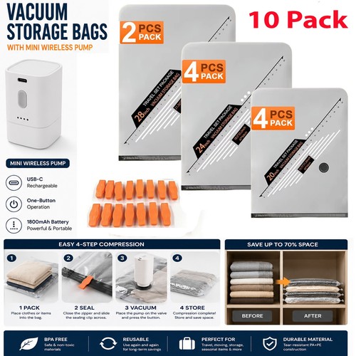 10x vacuum storage bags - 10x,