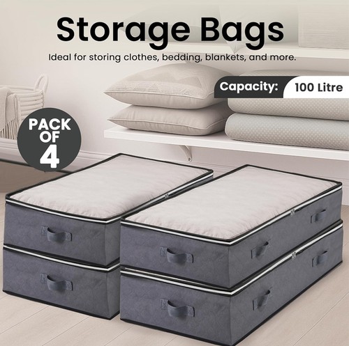 4pcs underbed storage - underbed, boxes