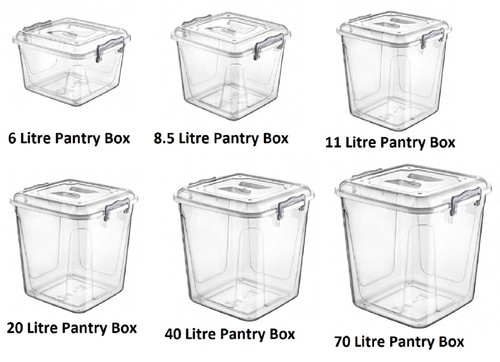 Clear plastic storage boxes - clear,