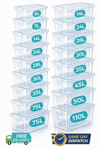 Plastic storage boxes - boxes, with