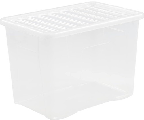 80l clear plastic - clear, storage