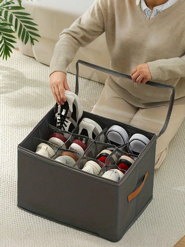 Foldable shoe storage box for - shoe,