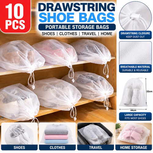 10pcs drawstring shoes bags - 10pcs,