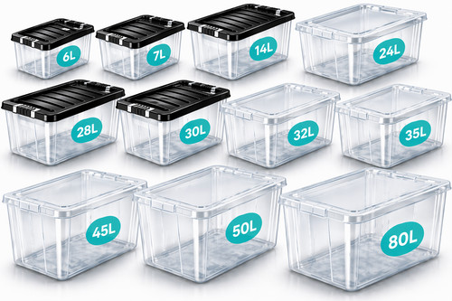Clear plastic multi storage - clear,