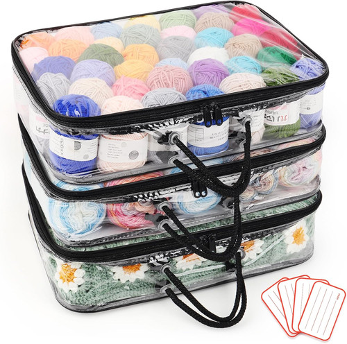 Clear yarn storage organiser - yarn,