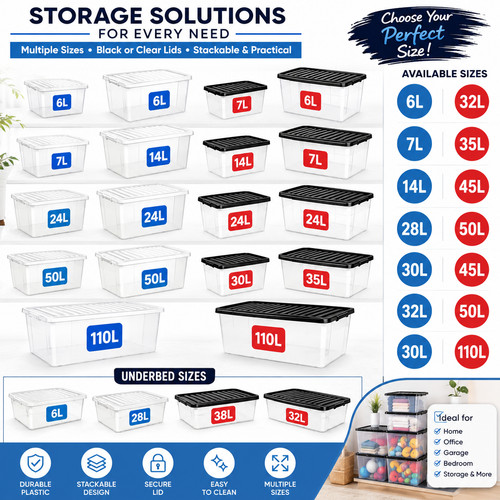 Plastic storage boxes with - boxes,