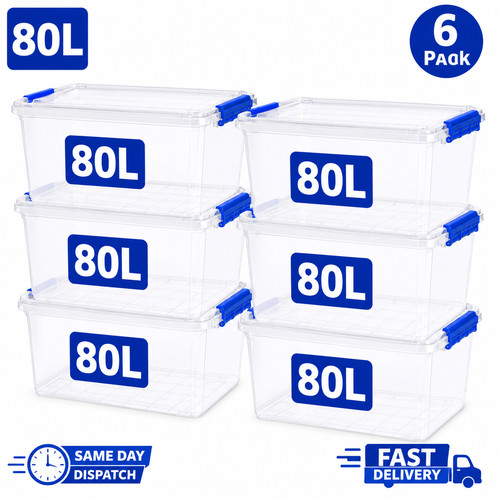80l clear plastic storage - 6,
